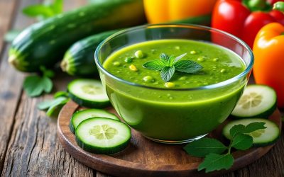 Gaspacho concombre courgette poivron