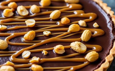 Tarte chocolat caramel et cacahuetes pour petite ou grande occasions