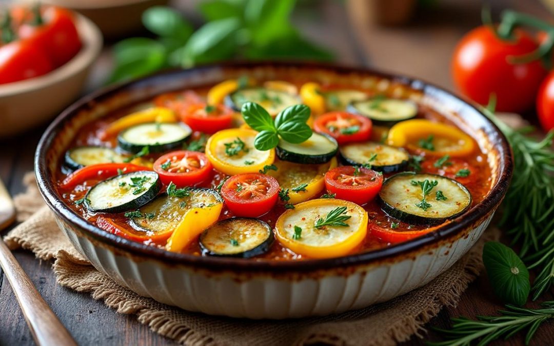 découvrez notre recette traditionnelle du tian de légumes à l’italienne, un plat savoureux au four mêlant légumes frais et herbes aromatiques pour un repas sain et gourmand.