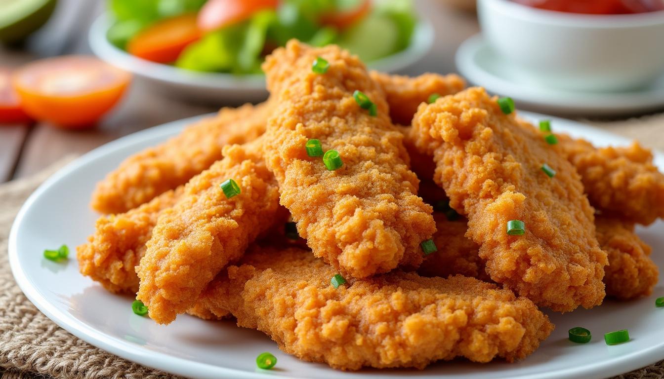 recette facile et rapide d'aiguillettes de poulet à la poêle, savoureuses et croustillantes, parfaites pour un repas gourmand en toute simplicité.