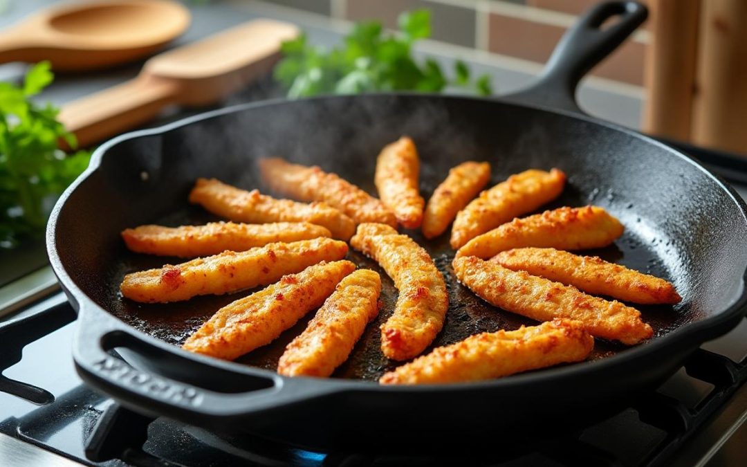 découvrez une recette simple et rapide pour préparer des aiguillettes de poulet à la poêle, savoureuses et dorées à souhait, parfaites pour un repas gourmand.