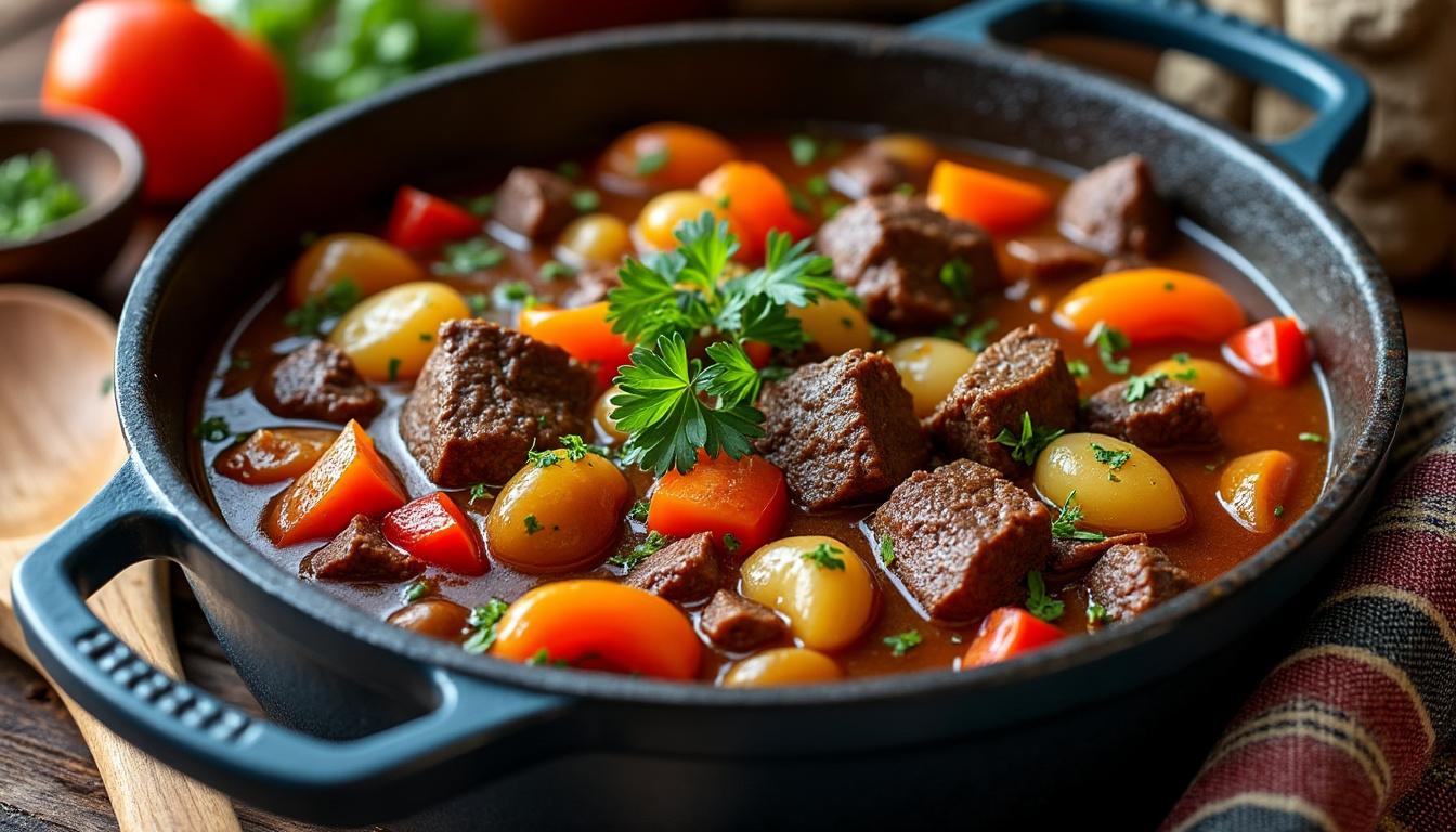découvrez la recette traditionnelle de l'axoa de bœuf, un plat savoureux du pays basque à base de viande tendre et d'épices délicates, parfait pour un repas convivial.