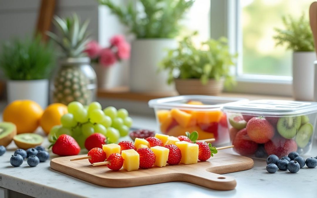 Comment préparer des brochettes de fruits à l’avance