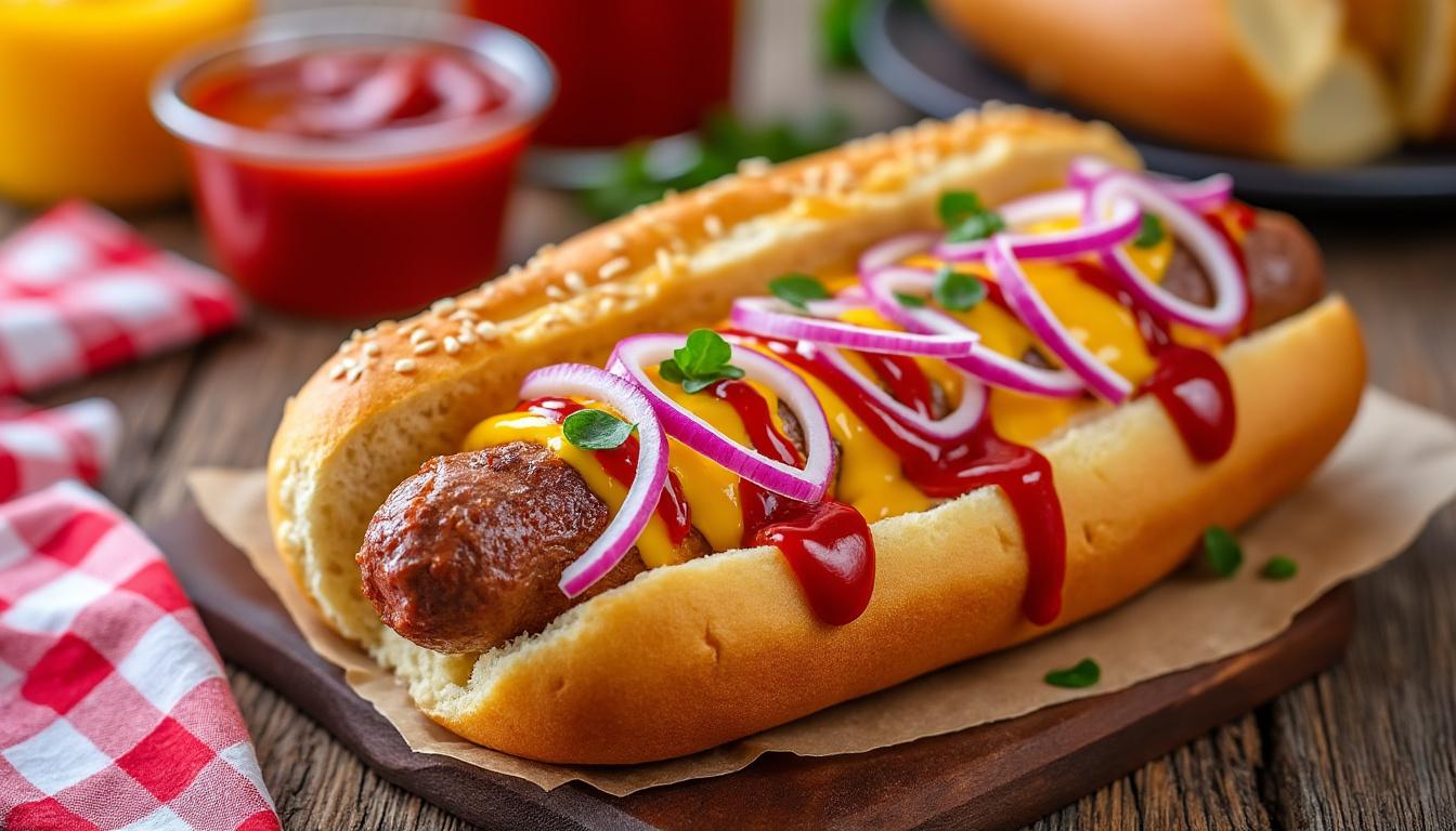 Recettes de hot-dogs américains 1 découvrez nos recettes authentiques de hot-dogs américains, faciles à préparer et parfaites pour un repas savoureux et convivial.