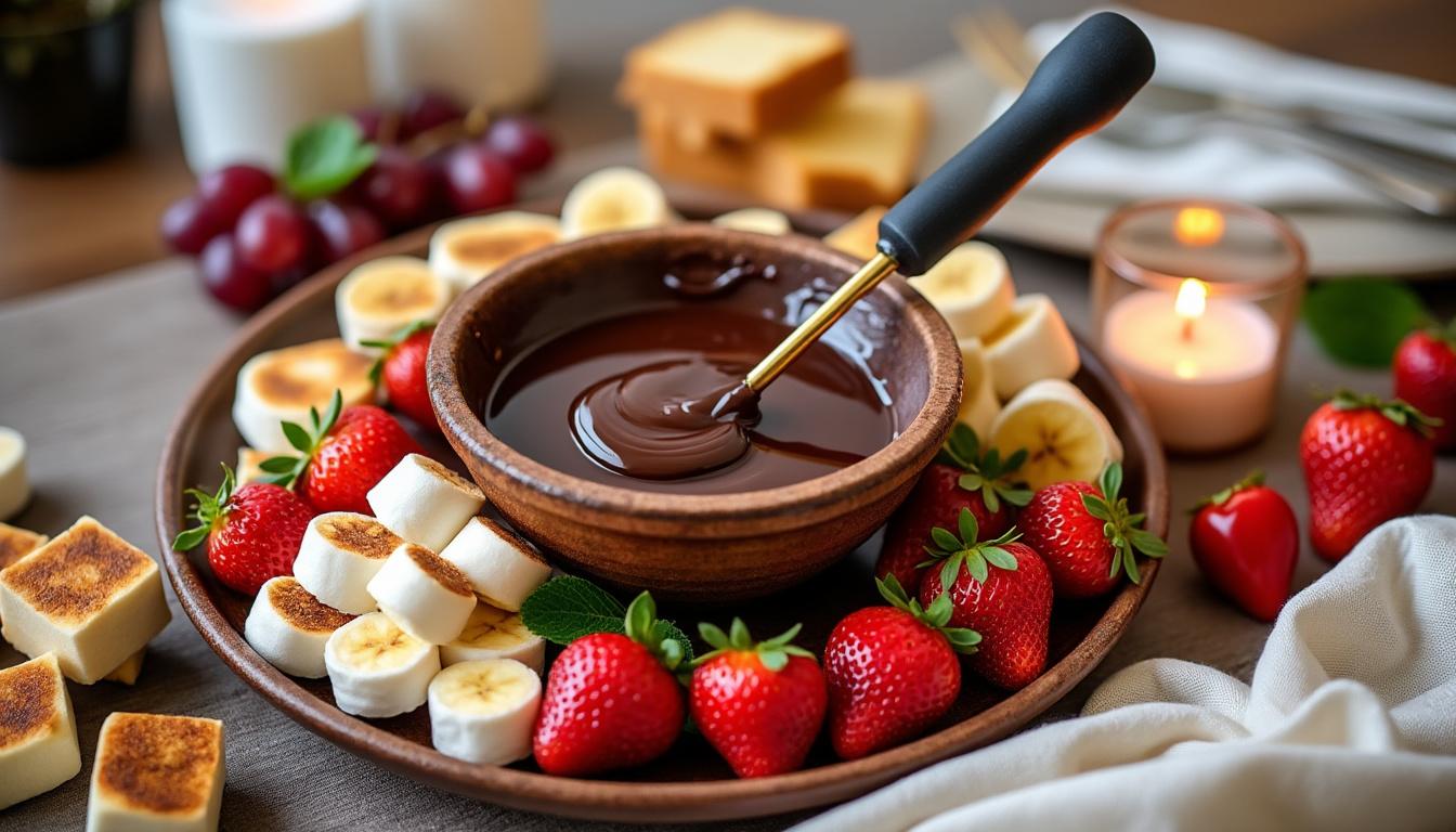 Recette de la fondue au chocolat 1 découvrez notre délicieuse recette de fondue au chocolat, parfaite pour partager un moment gourmand en famille ou entre amis. simple et rapide à préparer !