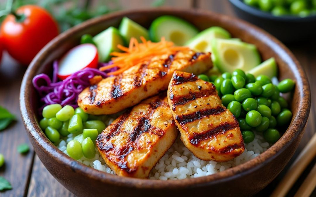 découvrez comment préparer un délicieux poke bowl au poulet, une recette simple et saine alliant saveurs fraîches et ingrédients colorés pour un repas équilibré.