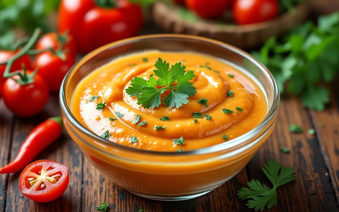 découvrez la recette authentique de la sauce andalouse, une délicieuse sauce tomate épicée parfaite pour accompagner vos snacks et plats préférés.