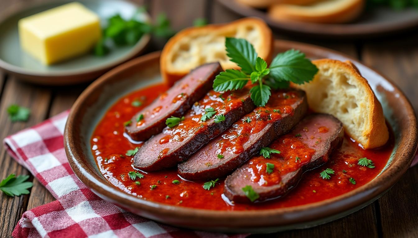 Sauce piquante pour langue de bĆuf 1 dĂ©couvrez notre sauce piquante spĂ©cialement conçue pour accompagner la langue de bĆuf, apportant une touche relevĂ©e et savoureuse Ă vos plats traditionnels.