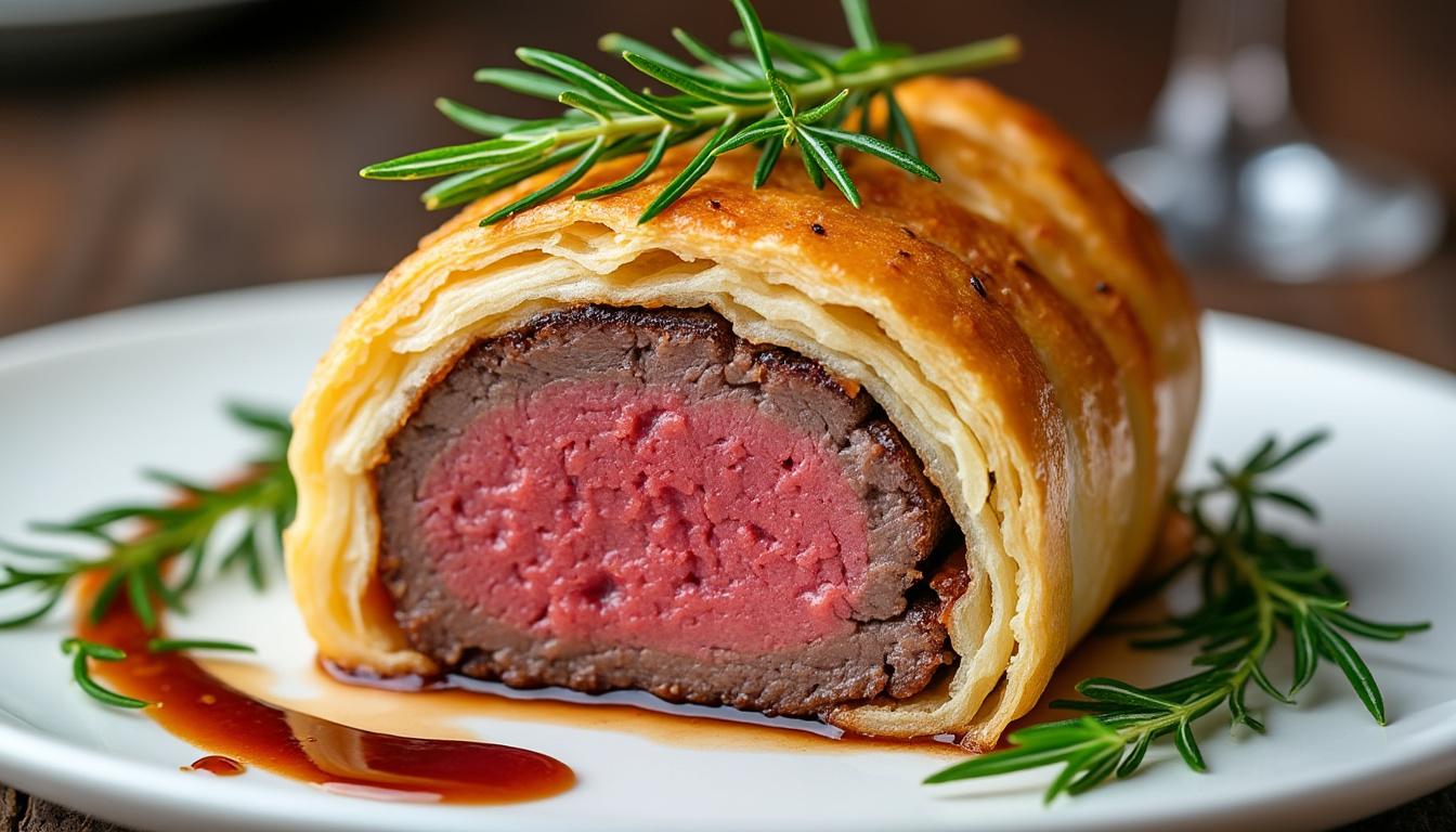 découvrez notre recette gourmande de filet mignon en croûte, une préparation gastronomique alliant tendreté de la viande et pâte croustillante pour un repas d'exception.