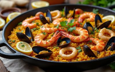 Recette de la paella aux fruits de mer