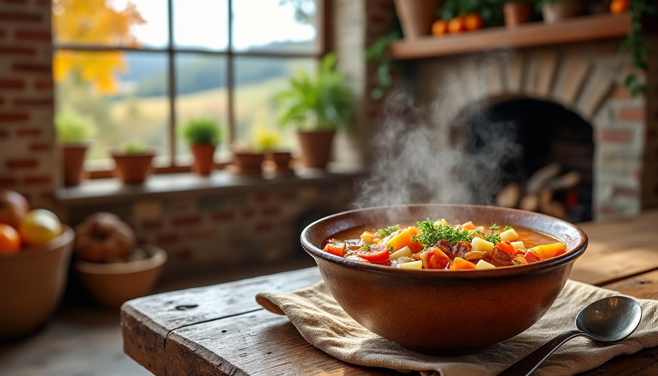 découvrez notre recette savoureuse de soupe aux lardons, parfaite pour réchauffer vos soirées avec un plat gourmand et simple à préparer.