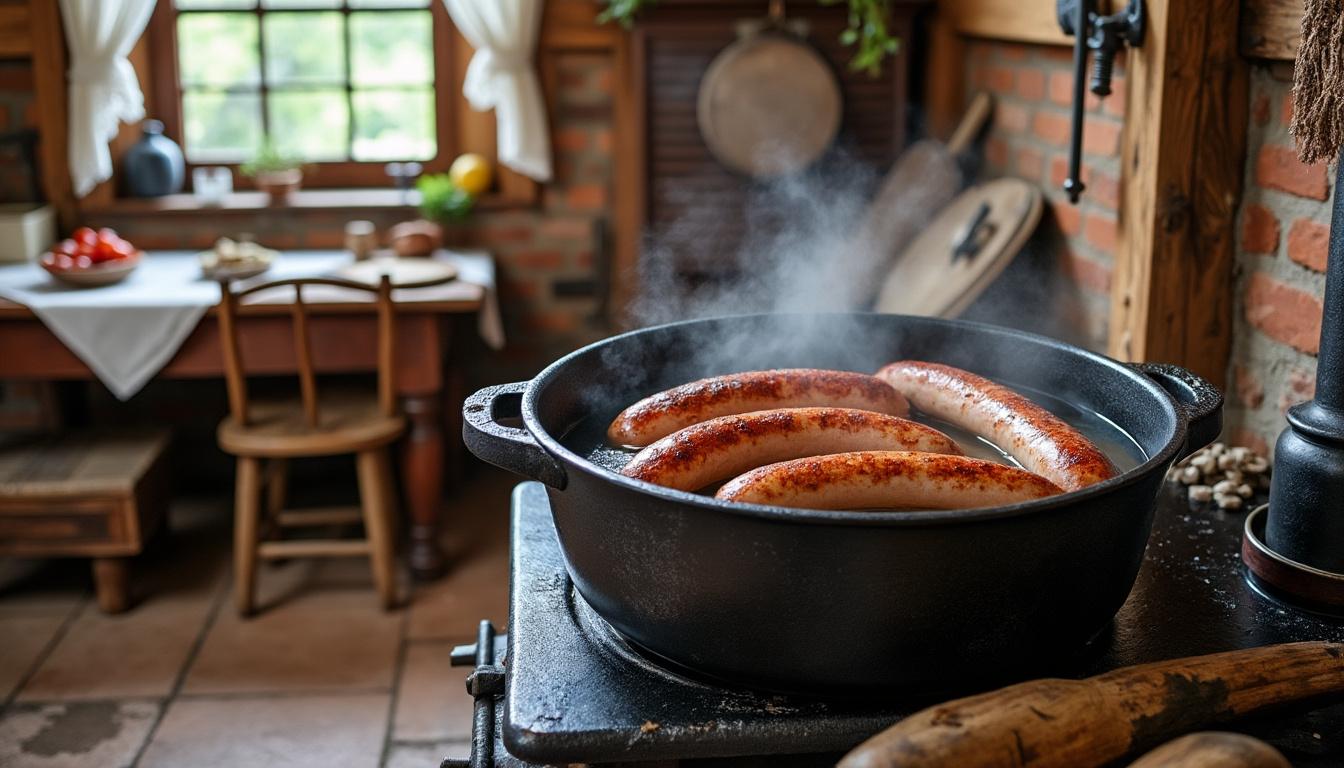 Cuisson de la saucisse de Morteau 1 découvrez les astuces et techniques pour réussir parfaitement la cuisson de la saucisse de morteau, une spécialité savoureuse de franche-comté.