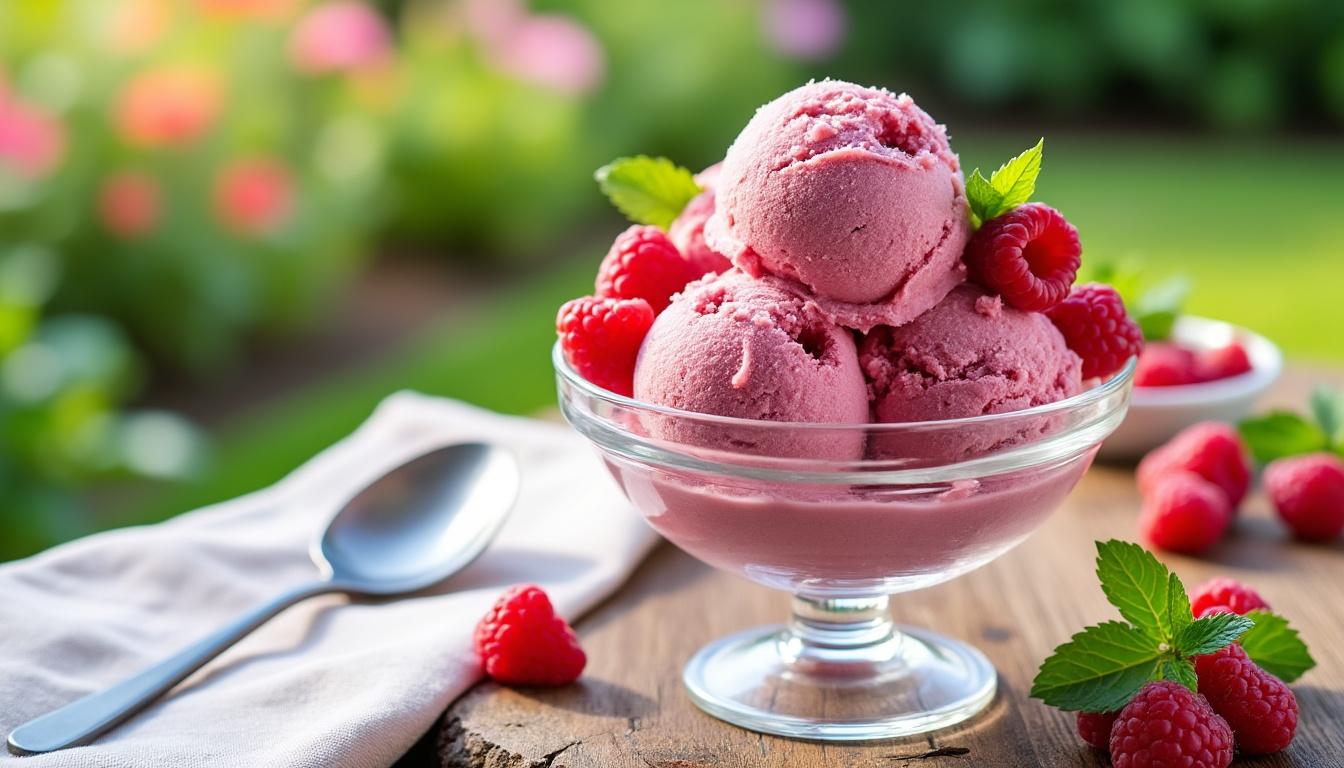 découvrez une recette facile et gourmande de glace à la framboise maison, parfaite pour se rafraîchir et savourer l'été en toute simplicité.