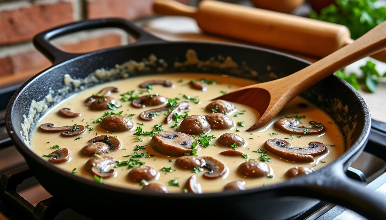 découvrez une recette simple et rapide de sauce aux champignons préparée avec votre thermomix, parfaite pour accompagner vos plats favoris.