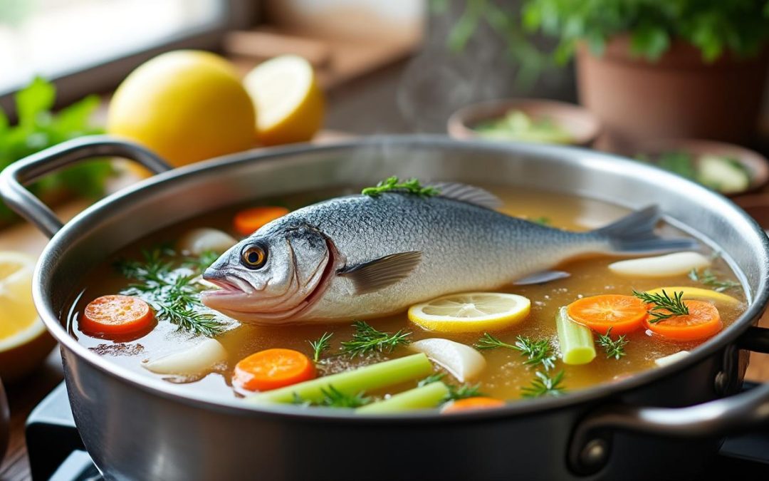 découvrez le temps de cuisson idéal du poisson au court-bouillon pour une préparation savoureuse et parfaitement maîtrisée.