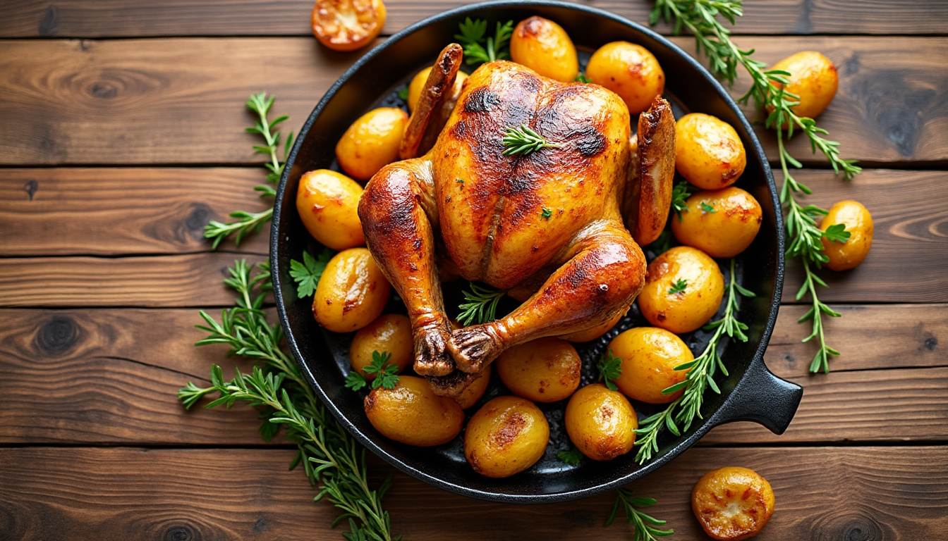 découvrez les meilleurs accompagnements pour sublimer votre poulet rôti et régaler vos convives avec des saveurs parfaites.